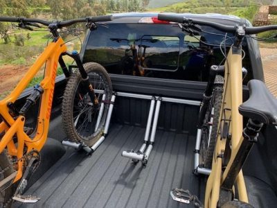 mountain bike in truck bed